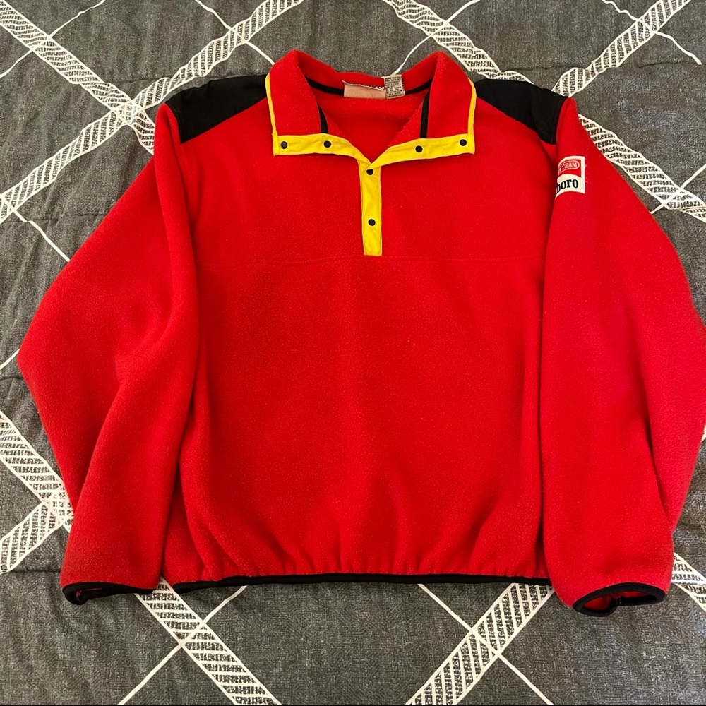 VTG Marlboro Adventure Team Fleece Jacket XL Red